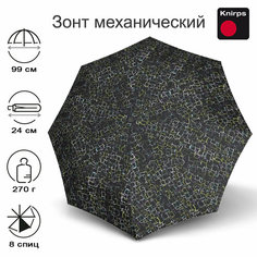 Мини-зонт Knirps, черный, фиолетовый, желтый