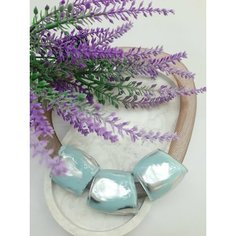 Колье PJ Murano, коричневый, серебряный, бирюзовый, зеленый