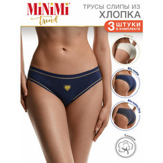 Трусы MiNiMi, комплект из 3 шт., размер M, синий, белый