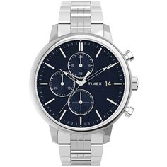 Наручные часы TIMEX Chicago, серебристый/синий