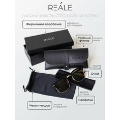 Солнцезащитные очки REALE, коричневый/золотой