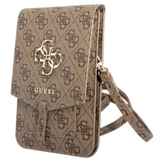 Сумка кросс-боди GUESS, фактура зернистая, коричневый
