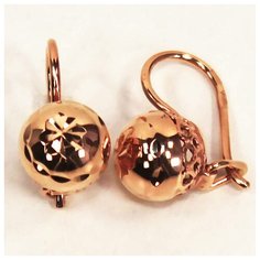 Серьги красное золото, 585 проба Jewelin