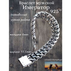 Браслет-цепочка Леона, серебро, 925 проба, оксидирование, чернение, длина 22 см., серебристый