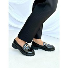 Лоферы Evromoda, размер 37, золотой, черный