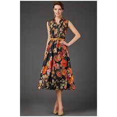 Платье Арт-Деко, размер 46, чёрный