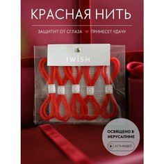 Славянский оберег, Браслет-нить IWISH, 1 шт., размер 30 см, размер one size, красный