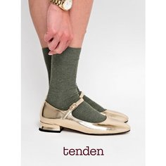 Носки TENDEN, комплект, 2 пары, размер one size, хаки