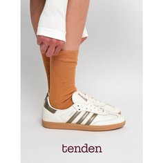 Носки TENDEN, комплект, 2 пары, размер one size, бежевый
