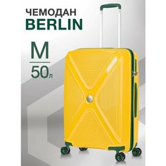 Чемодан Lcase Berlin, 79 л, размер M, Желтый