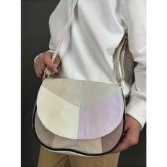 Сумка кросс-боди , фактура гладкая, серый, экрю, белый, мультиколор, коричневый, бежевый Unvers Leather Istanbul