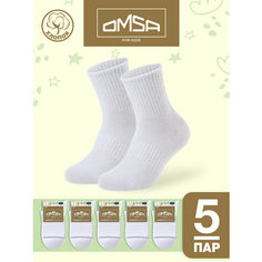 Носки Omsa 5 пар, размер 35-38 (20-22), , белый