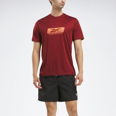 Футболка Reebok No Matter The Dist Gfx, размер L INT, бордовый