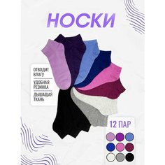 Носки АЛЬША, комплект, 12 пар, размер 36-41, ассорти
