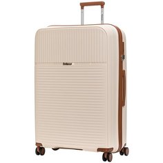 Чемодан Robinzon Madeira Plus, 104 л, бежевый, коричневый