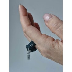 Кольцо ЛЕТО JEWELRY, вулканическая лава, размер 17, желтый
