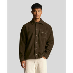 Куртка-рубашка Lyle & Scott Embroidered Fleece Overshirt, размер L, Olive