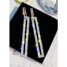 Серьги, серебристый Без бренда