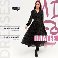 Платье MIST Лето, размер 48, черный..