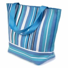 Сумка пляжная , фактура зернистая, синий/белый Сокровищница султана