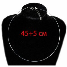 Колье, длина 45 см, синий, бесцветный Vesco Brosco