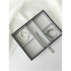 Органайзер для украшений Shapes, 20х3.7х26 см, , серый, черный, серебряный