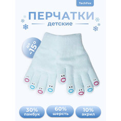 Перчатки для детей, размер 13, голубой Нет бренда