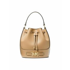 Сумка торба MICHAEL KORS, фактура зернистая, светло-коричневый