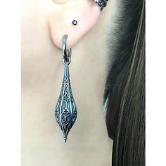 Моносерьга Starfallshop, славянский оберег, размер 56 мм, фиолетовый