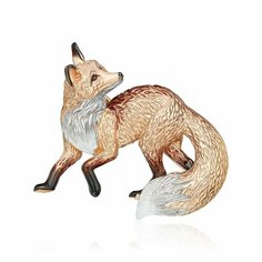 Брошь PLATINA, красное золото, 585 проба, эмаль, , красный