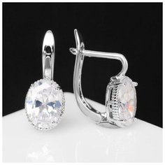 Серьги Queen Fair, фианит, белый