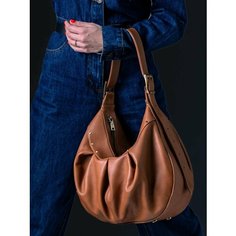 Сумка шоппер J. Audmorr, фактура зернистая, коричневый