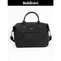 Сумка дорожная Baldinini, 40х34, ручная кладь, графит