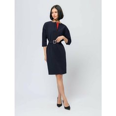 Платье 1001dress Базовая коллекция, размер 56, темно-синий/красный