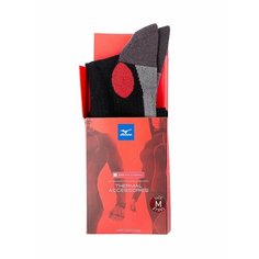 Термоноски Mizuno, размер XL, черный/красный