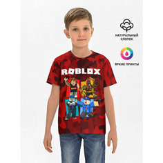 Футболка Lacotton.ru хлопковая детская ROBLOX, размер 116, мультиколор