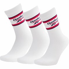 Носки Reebok Crew Bb C Socks 3P, комплект, 3 пары, размер 46/48 EU, белый