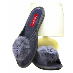 Тапочки melitta shoes, размер 40 стелька=25,5см, серый