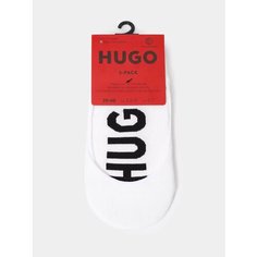 Подследники HUGO, комплект, 2 пары, размер 39-40, белый