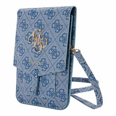 Сумка кросс-боди GUESS, фактура гладкая, blue
