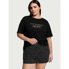 Пижама Victorias Secret, размер XS, черный/белый