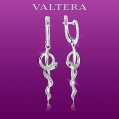 Серьги VALTERA, серебро, 925 проба, фианит, , серебристый