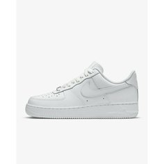 Кроссовки NIKE Air Force 1, полнота B (US)/ на среднюю стопу, размер 38 EU/5.5 US/7 USw, белый