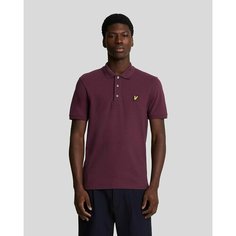 Поло Lyle & Scott Plain Polo Shirt, размер S, бордовый/темно-красный