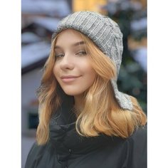 Шапка ушанка LUCHIORADO для мужчин и женщин, размер 56/58, светло-серый меланж