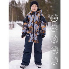 Комбинезон Batik размер 122-64, , черный/серый/оранжевый Батик