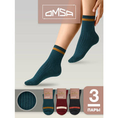 Носки Omsa OMSA COMFORT, комплект, 3 пары, размер 35/38, мультиколор