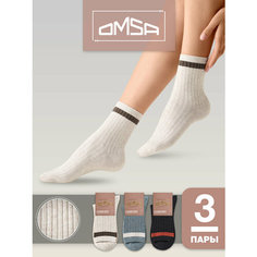 Носки Omsa OMSA COMFORT, комплект, 3 пары, размер 35/38, мультиколор