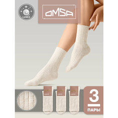 Носки Omsa OMSA COMFORT, комплект, 3 пары, размер 39/41, бежевый