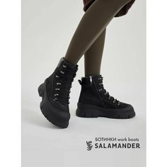 Ботинки тимберленды Salamander, размер 36, темно-серый/черный